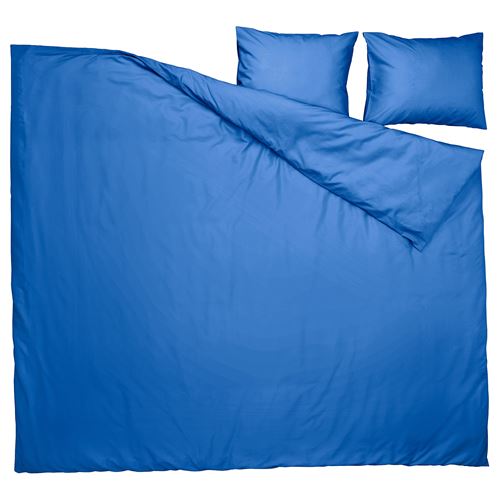 IKEA - PILTANDVINGE, double quilt cover and 2 pillowcases, blue, 240x220/50x60 cm