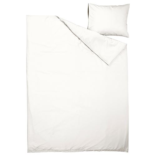 IKEA - PILTANDVINGE, tek kişilik nevresim seti, beyaz, 150x200/50x60 cm