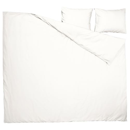 IKEA - PILTANDVINGE, çift kişilik nevresim seti, beyaz, 240x220/50x60 cm