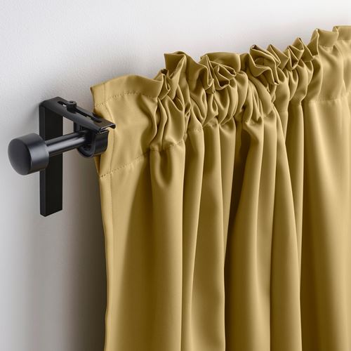 IKEA - MAJGULL, blackout curtain, 1 pair, yellow-beige, 145x300 cm