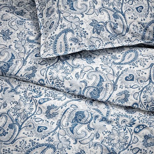 IKEA - RODGERSIA, single duvet cover sets, blue-white, 150x200/50x60 cm