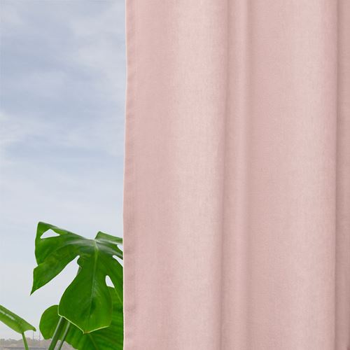 IKEA - SANELA, background curtain, 1 pair, pale pink, 140x300 cm