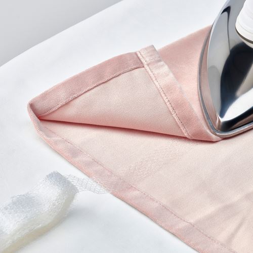 IKEA - SANELA, background curtain, 1 pair, pale pink, 140x300 cm