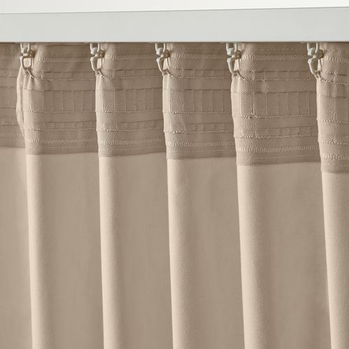 IKEA - SANELA, curtains, 1 pair, light beige, 140x300 cm