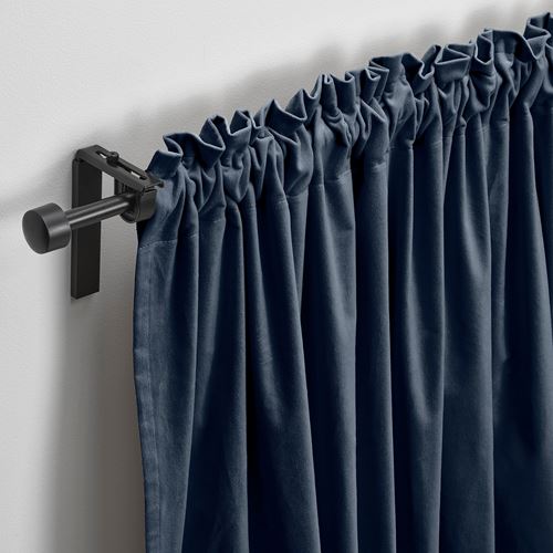 IKEA - SANELA, curtains, 1 pair, dark blue, 140x300 cm