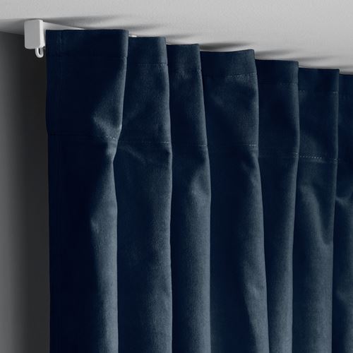 IKEA - SANELA, curtains, 1 pair, dark blue, 140x300 cm