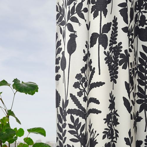 IKEA - ROTVECKLARE, background curtain, 1 pair, white/anthracite, 145x300 cm