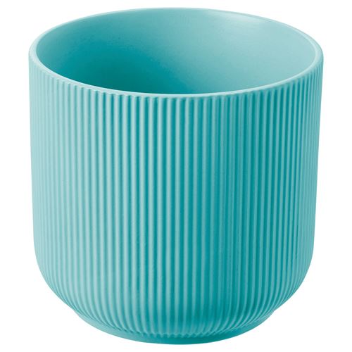 IKEA - GRADVIS, stoneware plant pot, blue-turquoise, 12 cm