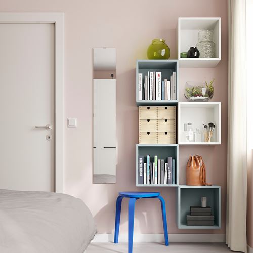 IKEA - EKET, Wall-mounted cabinet combination, white-blue