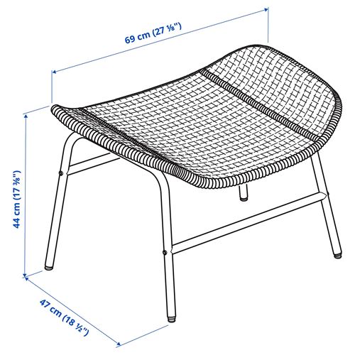 IKEA - FRYKSAS, footstool, rattan