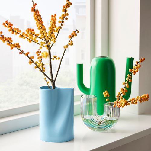 IKEA - CHILIFRUKT, vase-watering can, light blue, 17 cm
