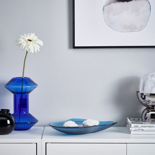 IKEA - HACKPOPPEL, decorative bowl, blue, 24 cm