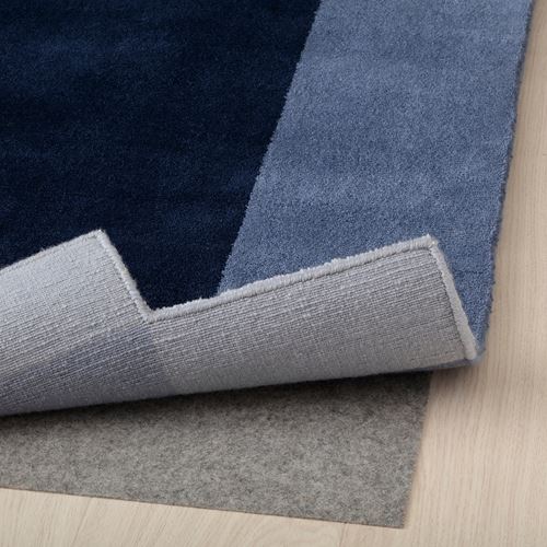 IKEA - GNETGRAS, el dokuması halı, koyu mavi, 200x300 cm