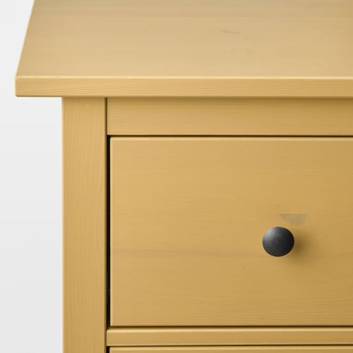 IKEA - HEMNES, chest of 3 drawers, yellow, 108x96 cm