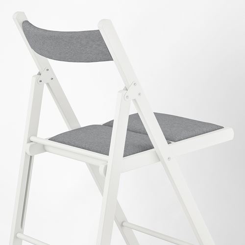 IKEA - FRÖSVI, folding chair, white/Knisa light grey