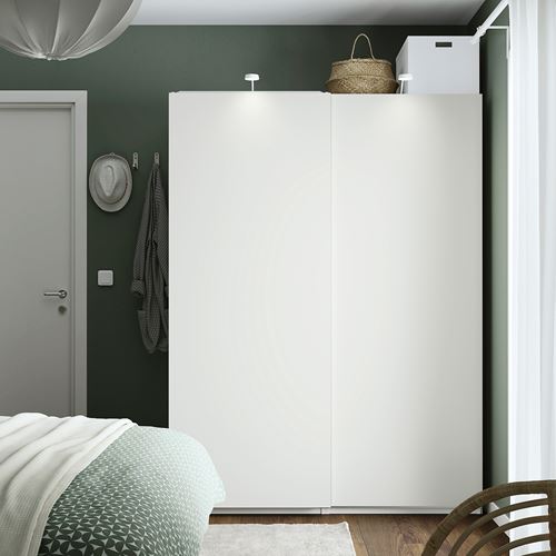 IKEA - PAX/HASVIK, PAX sliding door wardrobe, white, 150x66x201 cm