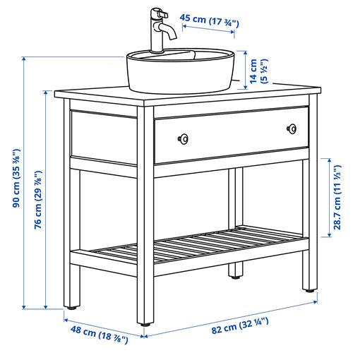 IKEA - HEMNES/TÖRNVIKEN, wash-basin and cabinet, white, 82x48x90 cm