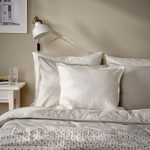 IKEA - DYTAG, lace pillow cover, white, 65x65 cm