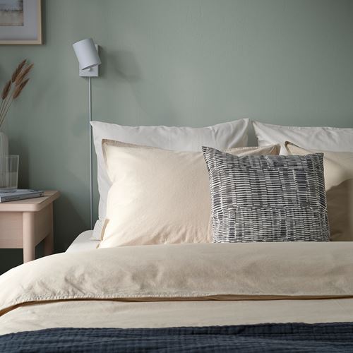 IKEA - JORDKASTANJ, lace pillow, grey, 40x40 cm