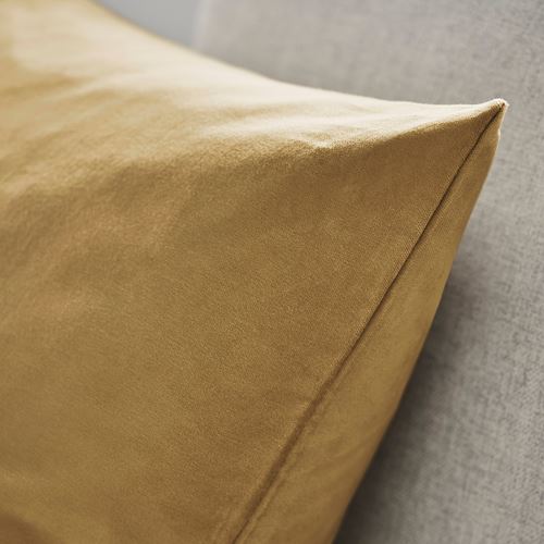 IKEA - SANELA, lace pillow cover, yellow-beige, 50x50 cm