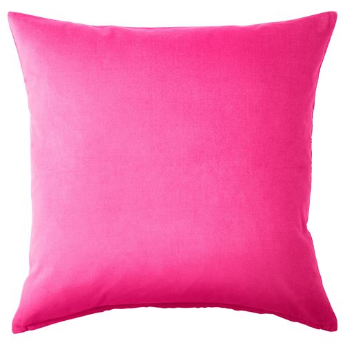 IKEA - SANELA, lace pillow cover, bright pink, 50x50 cm