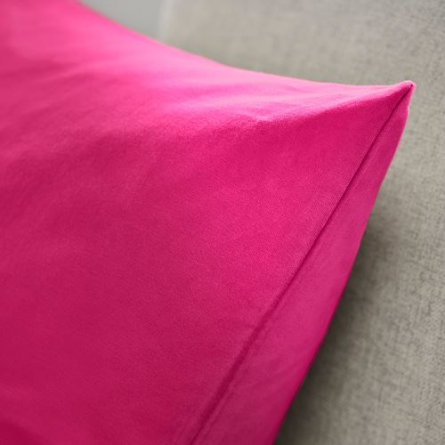 IKEA - SANELA, lace pillow cover, bright pink, 50x50 cm