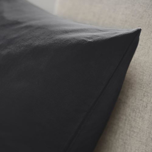 IKEA - SANELA, lace pillow cover, dark grey, 50x50 cm