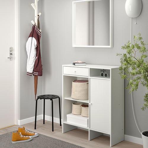 IKEA - BAGGEBO, cabinet with doors, white, 78x92 cm