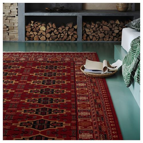 IKEA - VIMPELGRAS, handwoven rug, multicolour-red, 170x240 cm