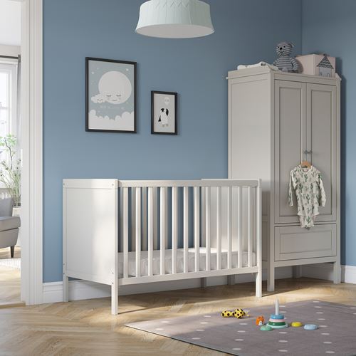 IKEA - SUNDVIK, cot, grey, 60x120 cm