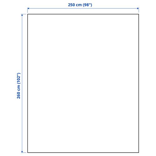 IKEA - PRAKTVIAL, yatak örtüsü, kırık beyaz, 260x250 cm