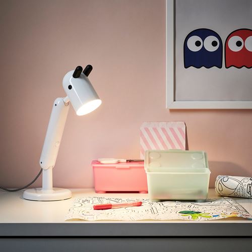 IKEA - KRUX, children study lamp, white, 38 cm