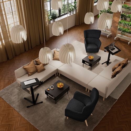 IKEA - MITTZON, yüksekliği ayarlanabilen çalışma masası, siyah, 66x50 cm