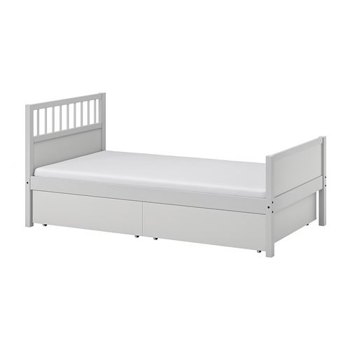 IKEA - SMYGA, single bed base, light grey, 90x200 cm