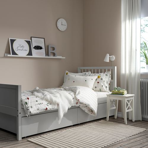 IKEA - SMYGA, bedside drawer, light grey, 99x91x29 cm