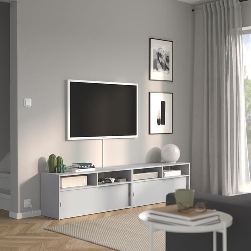 IKEA - SPIKSMED, tv bench, grey, 194x32x44 cm