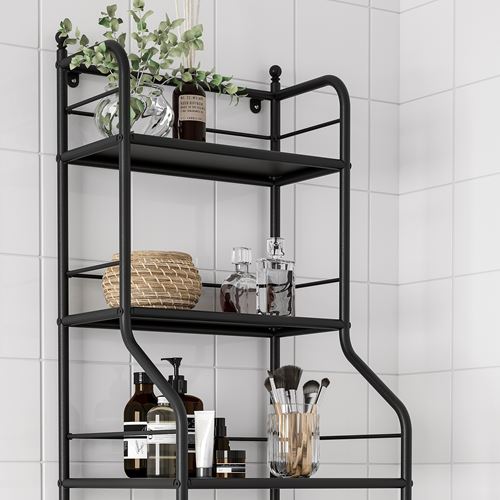 IKEA - FRÖSJÖN, shelving unit, black, 40x156 cm