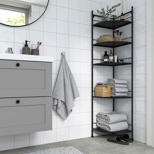 IKEA - FRÖSJÖN, shelving unit, black, 35x156 cm