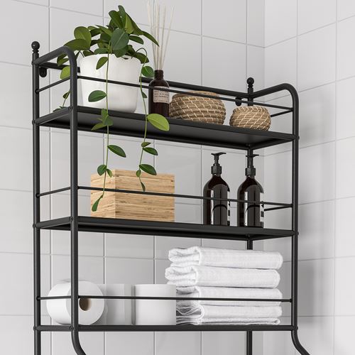 IKEA - FRÖSJÖN, shelving unit, black, 65x156 cm