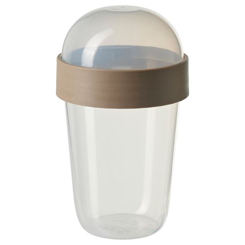 IKEA - SPLITTERNY, atıştırmalık kabı, açık gri-kahverengi, 300 ml