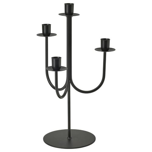 IKEA - HÖSTAGILLE, şamdan, siyah, 37 cm