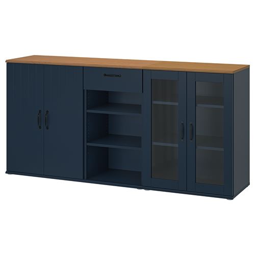 IKEA - SKRUVBY, console, blue/black, 190x90 cm