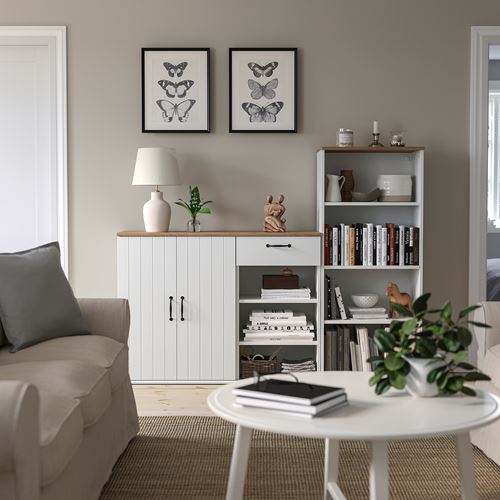 IKEA - SKRUVBY, storage combination, white, 180x140 cm