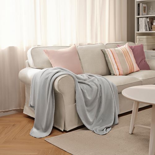 IKEA - SLANGRAMAL, örtü, açık gri, 150x200 cm