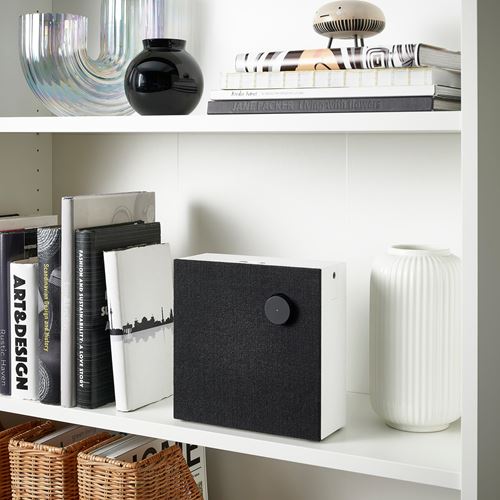 IKEA - VAPPEBY, front for bluetooth speaker, black, 20x20 cm