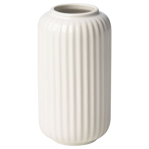 IKEA - STILREN, seramik vazo, beyaz, 12 cm