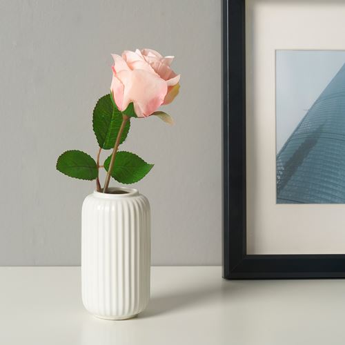 IKEA - STILREN, seramik vazo, beyaz, 12 cm
