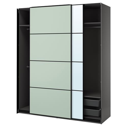 dark gray double-sided-light green mirrored glass