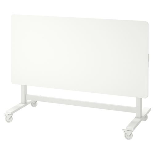 IKEA - MITTZON, folding table with wheels, white, 140x70 cm