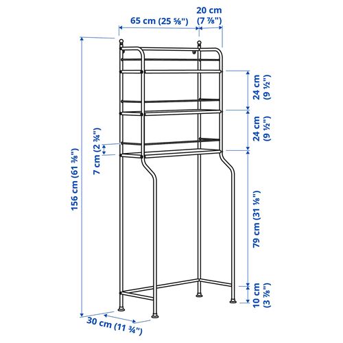 IKEA - FRÖSJÖN, shelving unit, black, 65x156 cm